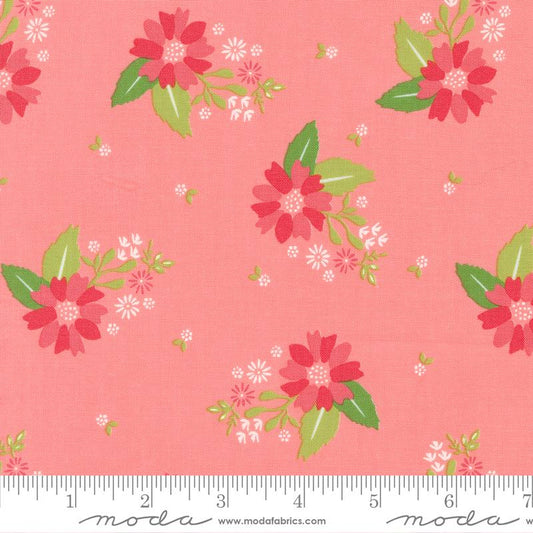 Strawberry Lemonade Carnation Florals Tossed Carnation Pink Sherri & Chelsi Moda Cotton Fabric