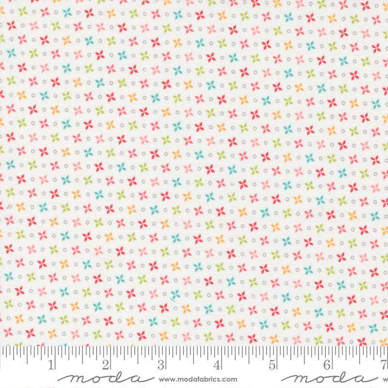 Strawberry Lemonade Pinwheels Allover Cloud White Sherri & Chelsi Moda Cotton Fabric