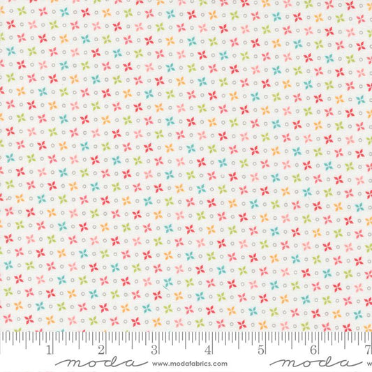 Strawberry Lemonade Pinwheels Allover Cloud White Sherri & Chelsi Moda Cotton Fabric