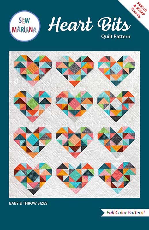 Sugar Cone Heart Bits Quilt Pattern Mariana Diaz Sew Mariana