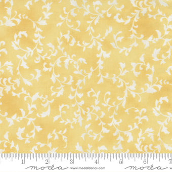 Summer Breeze Scroll Blenders Vines Yellow Moda Cotton Fabric