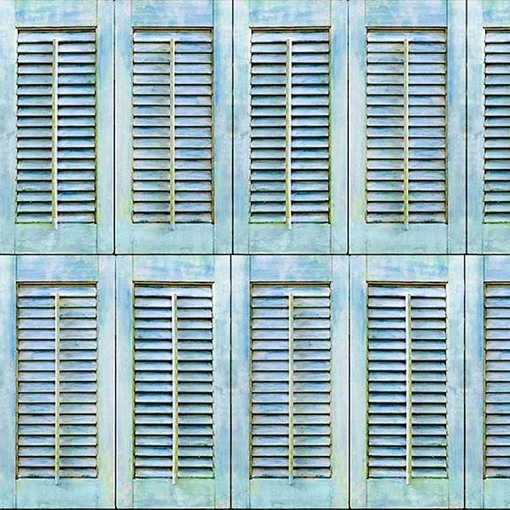 Summer Sunflowers Summer Shutters Aqua Blue Michael Miller Cotton Fabric