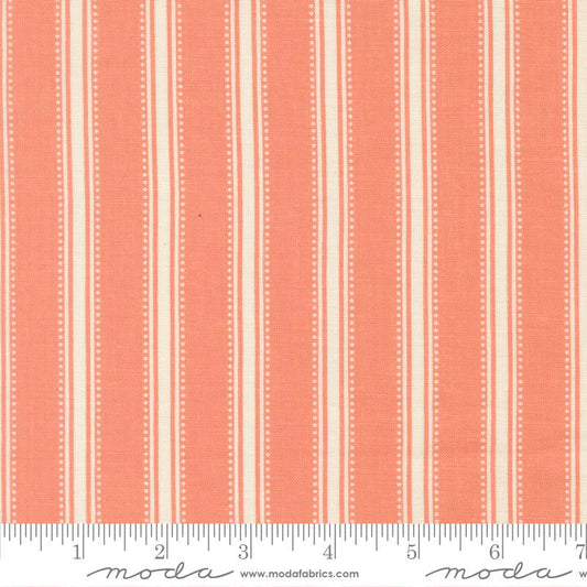 Sunbonnet Dots and Stripes Coral My Sew Quilty Life  Moda Cotton Fabric MD-31767-41