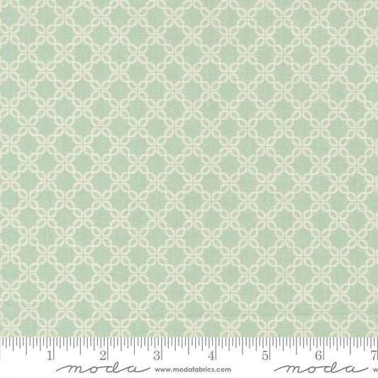 Sunbonnet Lattice Dusty Blue My Sew Quilty Life Moda Cotton Fabric MD-31768-21