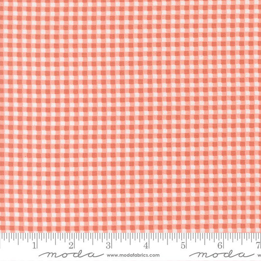 Sunbonnet Mini Gingham Coral My Sew Quilty Life  Moda Cotton Fabric MD-31769-32