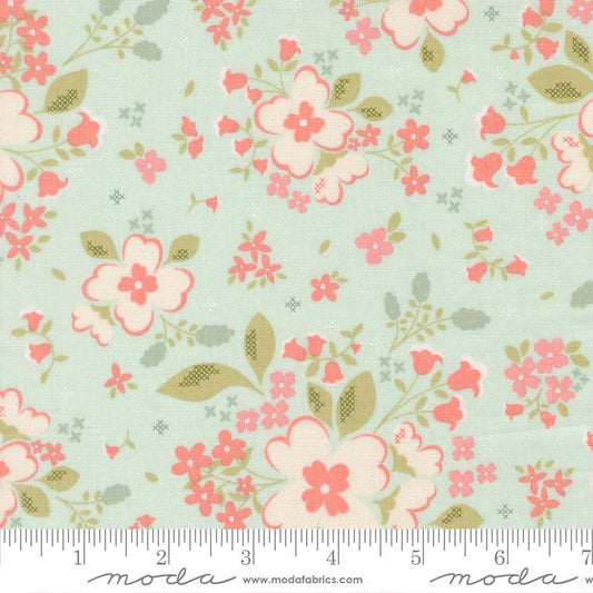 Sunbonnet Pretty Petals Pale Blue My Sew Quilty Life  Moda Cotton Fabric MD-31760-19