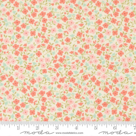 Sunbonnet Wild Blooms Porcelain My Sew Quilty Life  Moda Cotton Fabric MD-31766-11