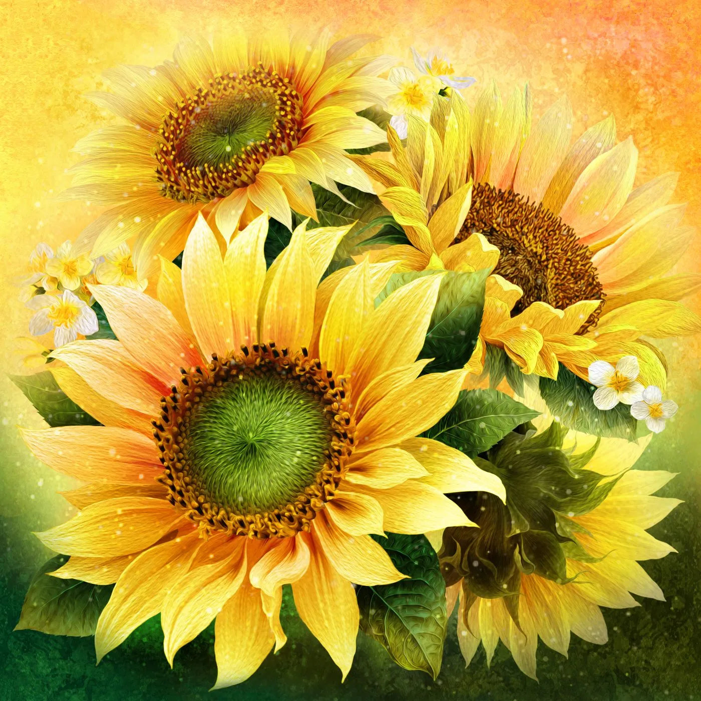 Sunny Day Sunflower Extra Large Panel 59"x 60" Oasis Fabrics Cotton Fabric