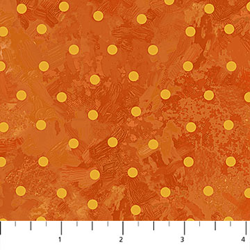 Sunshine Harvest Dots Texture Orange Northcott Cotton Fabric