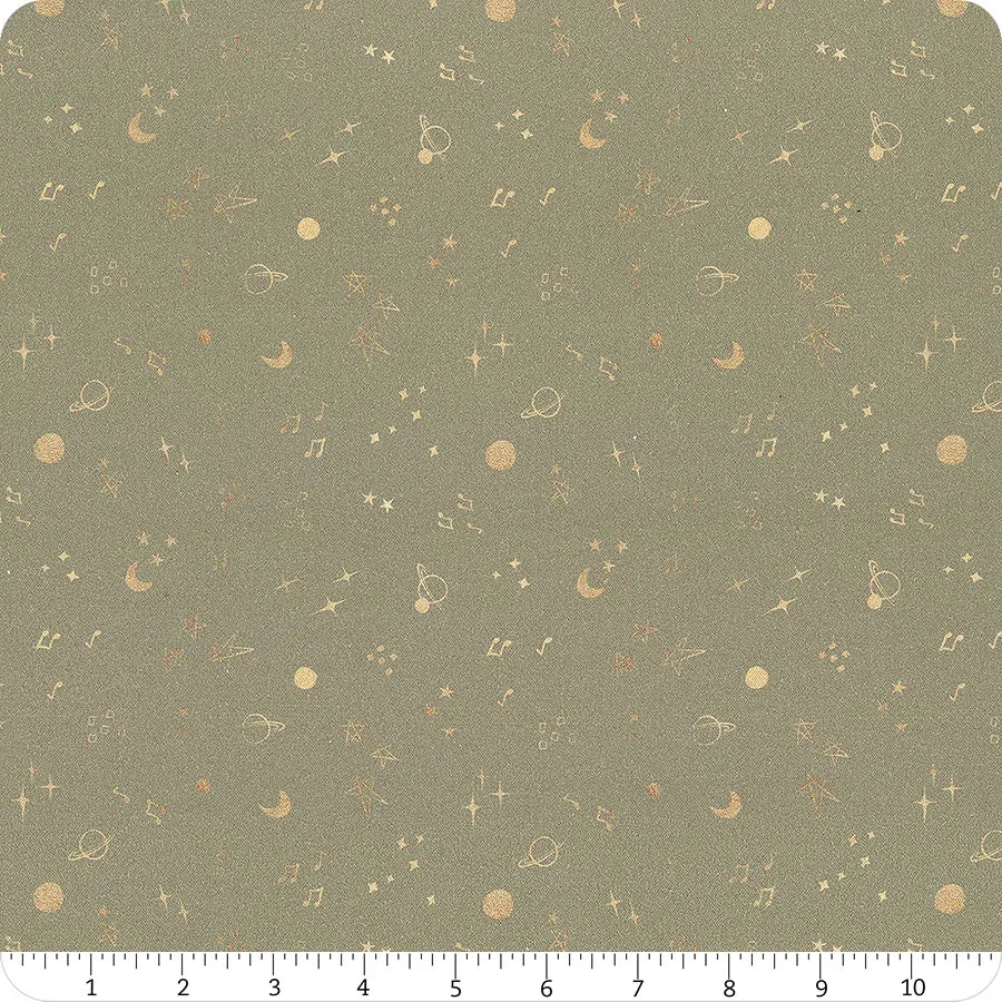 Sweet Lulla Starry Night Beige Ivy Jayne Camelot Cotton Fabric