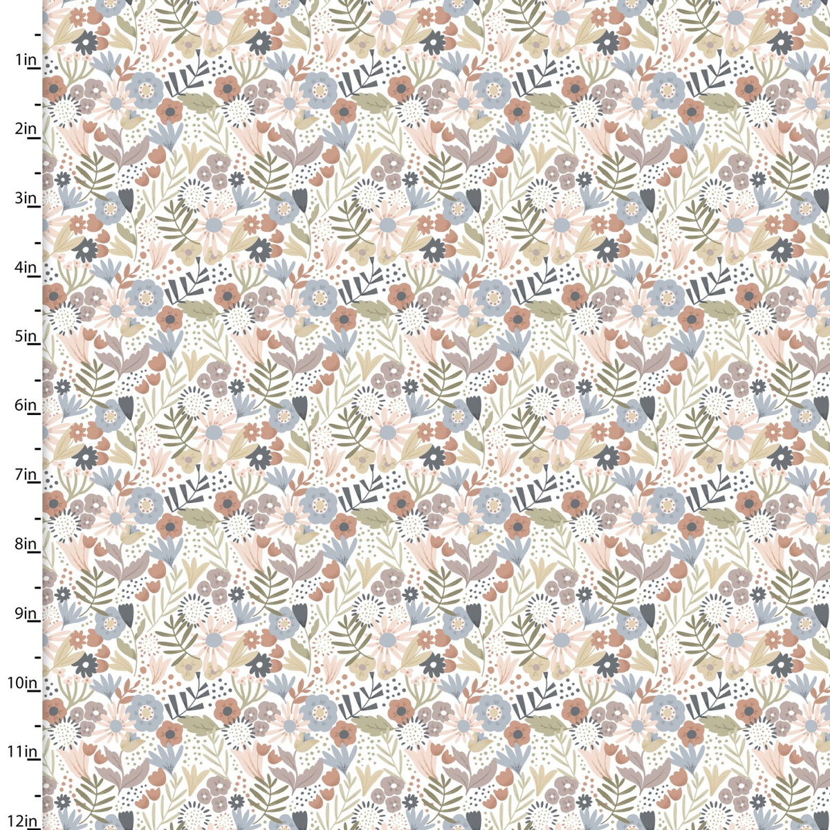 Sweet Savanna Prairie Floral White Elaine Kay 3 Wishes Cotton Fabric | US Fabric Shop