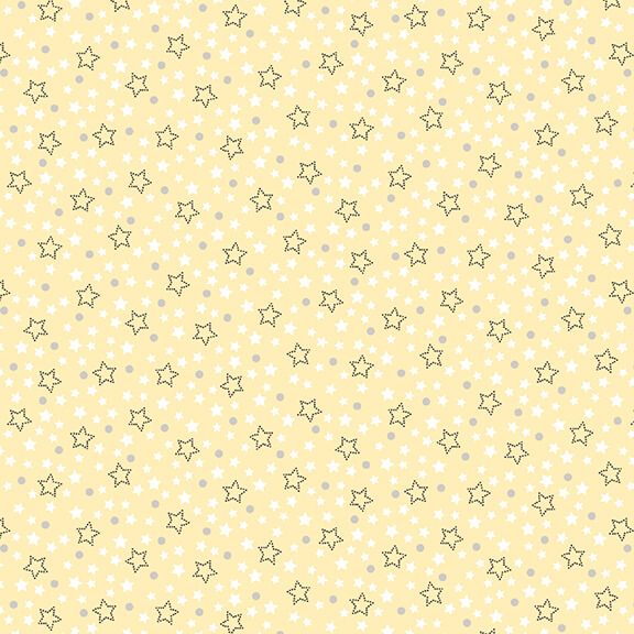 Sweet Dreams Stars Yellow Victoria Hutto Studio E Cotton Fabric