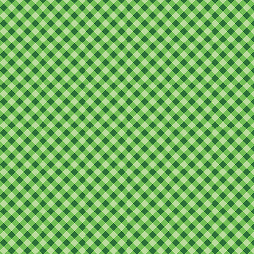 Sweet Gingham Grass Green Diagonal Benartex Cotton Fabric BE-17237-40