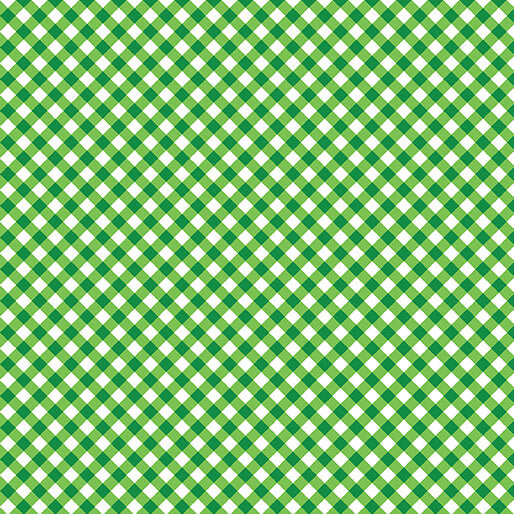 Sweet Gingham Lime Green White Diagonal Benartex Cotton Fabric BE-17237-42