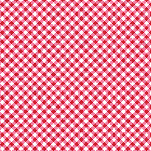Sweet Gingham Pink White Diagonal Benartex Cotton Fabric BE-17237-23