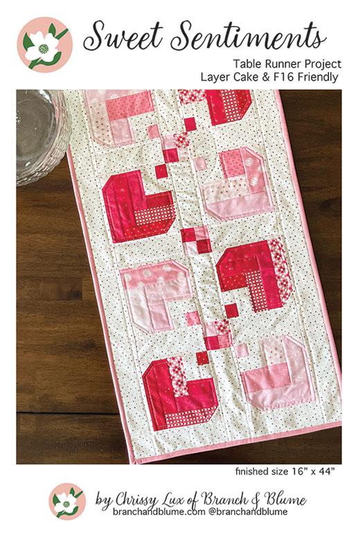 Sweet Sentiments Table Runner 16"x44" Chrissy Lux Branch & Blue BNB-2301