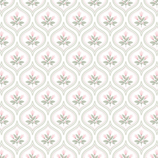 Sweet Woodland Petal Dreams White Jo Taylor 3 Wishes Cotton Fabric 3W-24515-WHT