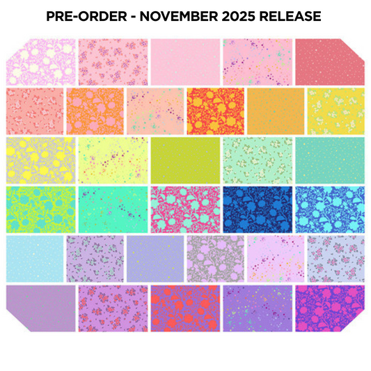 PRE-ORDER | NOV 2025 | Sweetheart Medley Fat Quarter Bundle 18"x21" 32 pcs Tula Pink Free Spirit Cotton Fabric FS-FB4FQTP.SWEETHEART
