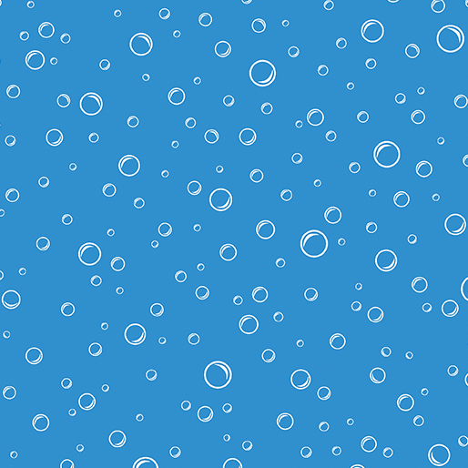 Swim with Me Bubbly Medium Blue Kanvas Studio Benartex Cotton Fabric BE-15055-52