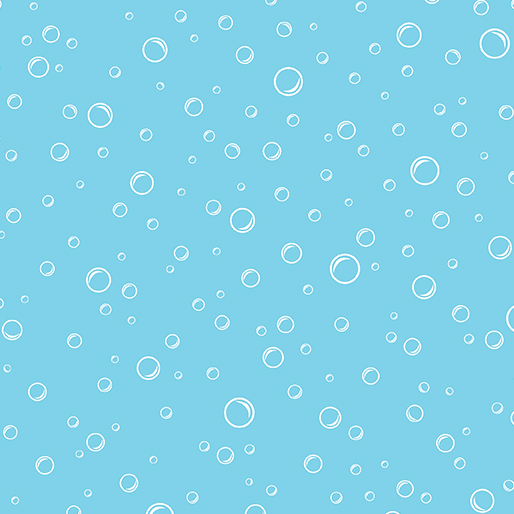 Swim with Me Bubbly Turquoise Kanvas Studio Benartex Cotton Fabric BE-15055-84