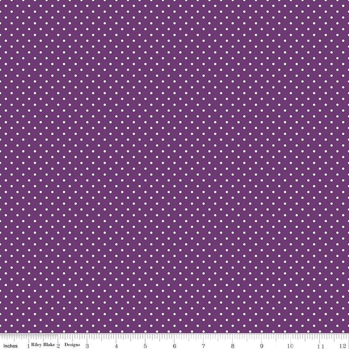 Swiss Dots Eggplant Purple The RBD Designers Riley Blake Designs Cotton Fabric