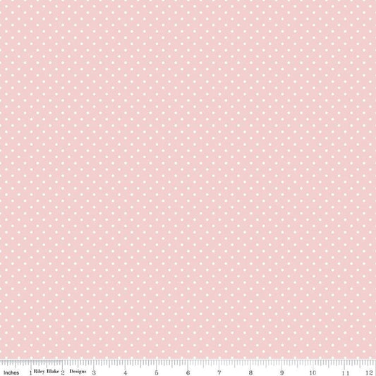 Swiss Dots Baby Pink The RBD Designers Riley Blake Designs Cotton Fabric RB-C670-BABYPINK