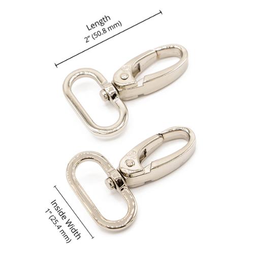 Swivel Hook 1'' Nickel 2ct By Annie's