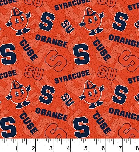 Syracuse University Orange NCAA College Tone on Tone Sykel Cotton Fabric