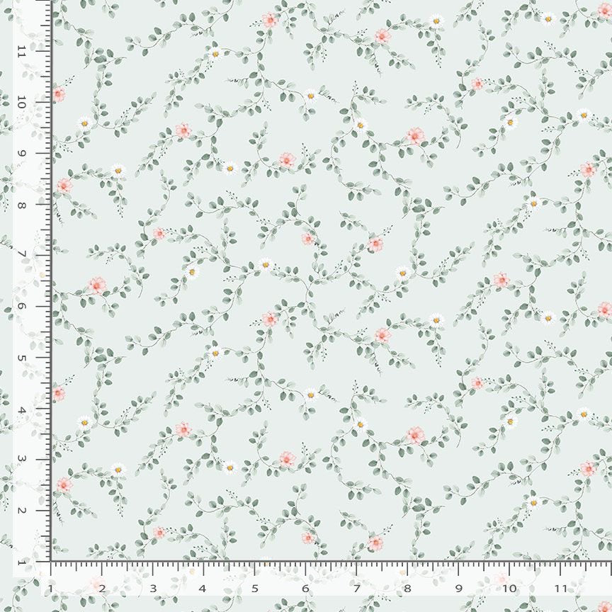 Til The Cows Come Home Tiny Floral Blue Timeless Treasures Cotton Fabric TT-FLEUR-CD4046-BLUE