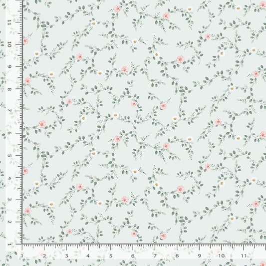 Til The Cows Come Home Tiny Floral Blue Timeless Treasures Cotton Fabric TT-FLEUR-CD4046-BLUE