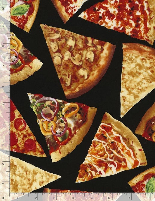 Pizza Slices Pizza Food Timeless Treasures Cotton Fabric