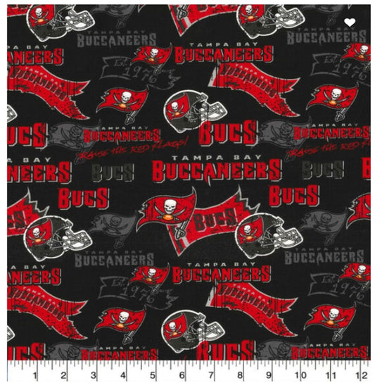 Tampa Bay Buccaneers NFL Football Retro Cotton Fabric