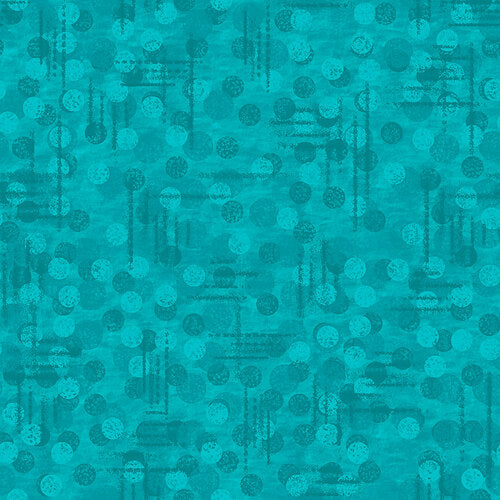 Teal Tonal Texture Blender Jot Dot II Blank Quilting Cotton Fabric