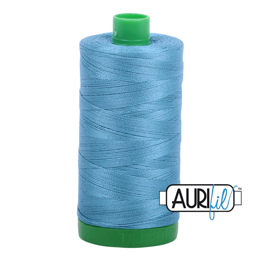 Teal 40 wt 1094 yd Large Spool Aurifil Cotton Quilting Thread AF-MK40SC6-2815