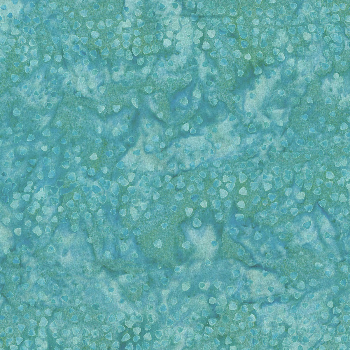 Tealing Good Batiks Small Triangles Teal Aqua Wilmington Prints Cotton Fabric