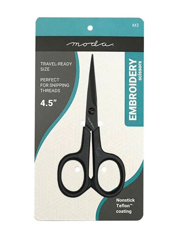 Teflon Embroidery Scissor 4.5 inches Travel Size Moda MD-M3