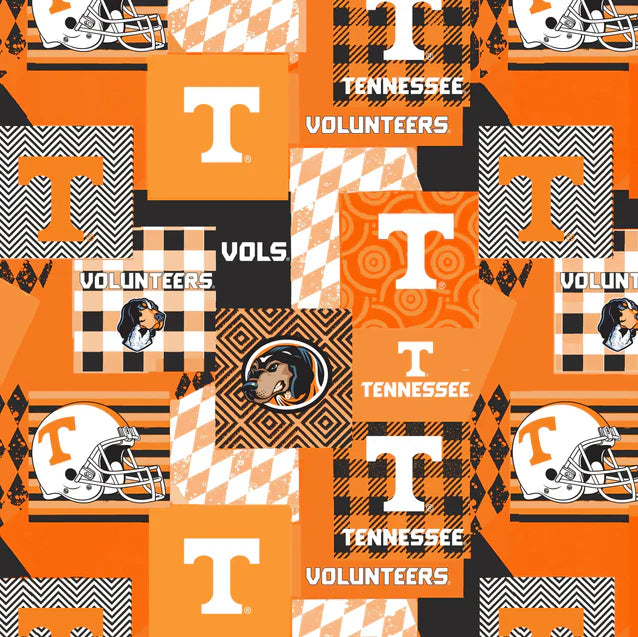 Tennesse Volunteers NCAA College Collegiate Minky Geo Sykel Enterprises Polyester Minky Fabric SYK-TEN-1367