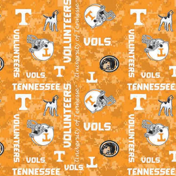 Tennessee University Vols (Volunteers) NCAA Digi Camo Allover 58" Sykel FLEECE Fabric