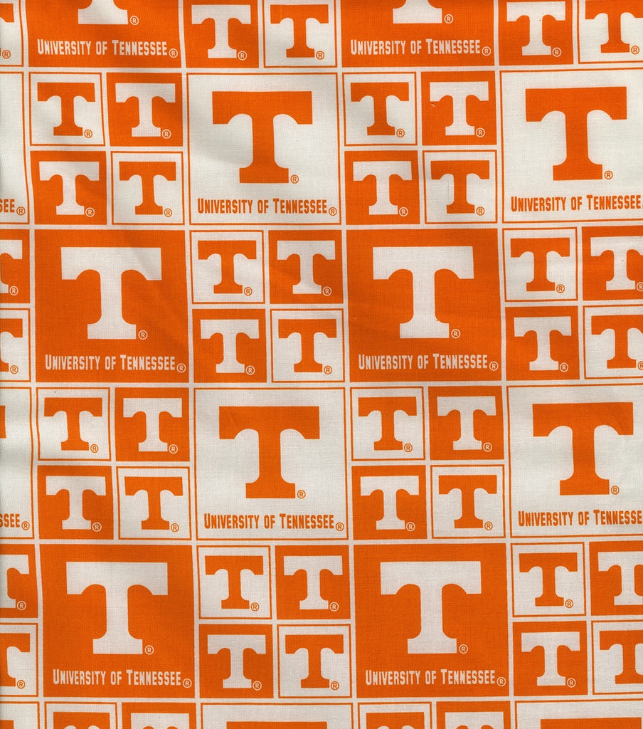 Tennessee University Vols (Volunteers) NCAA College Box Sykel Cotton Fabric