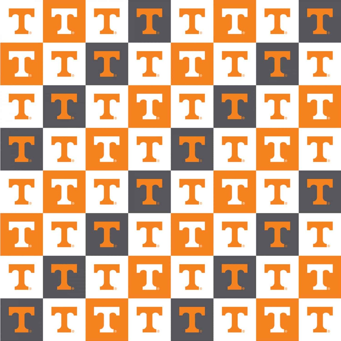 Tennessee University Vols (Volunteers) NCAA Collegiate Check Sykel Cotton Fabric