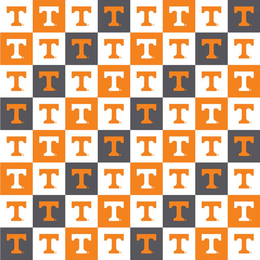 Tennessee University Vols (Volunteers) NCAA Collegiate Check Sykel Cotton Fabric