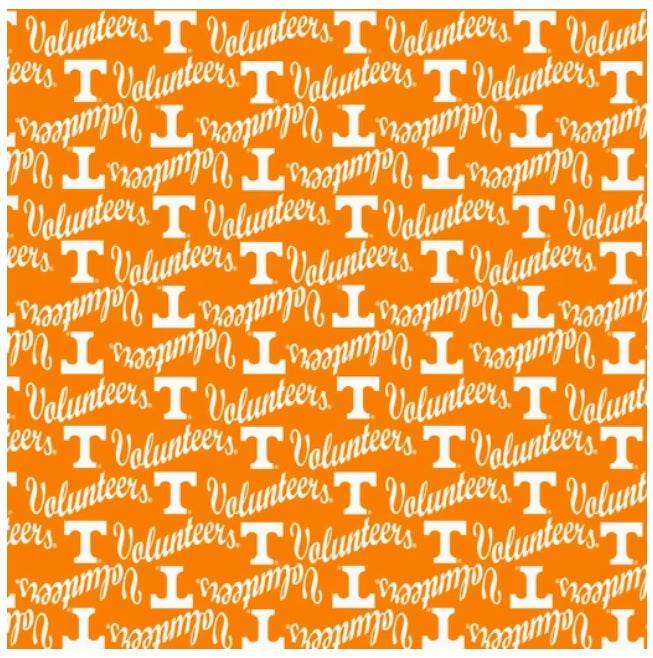 Tennessee Vols NCAA College Mini Packed Logo Sykel Enterprises Cotton Fabric TEN-1390