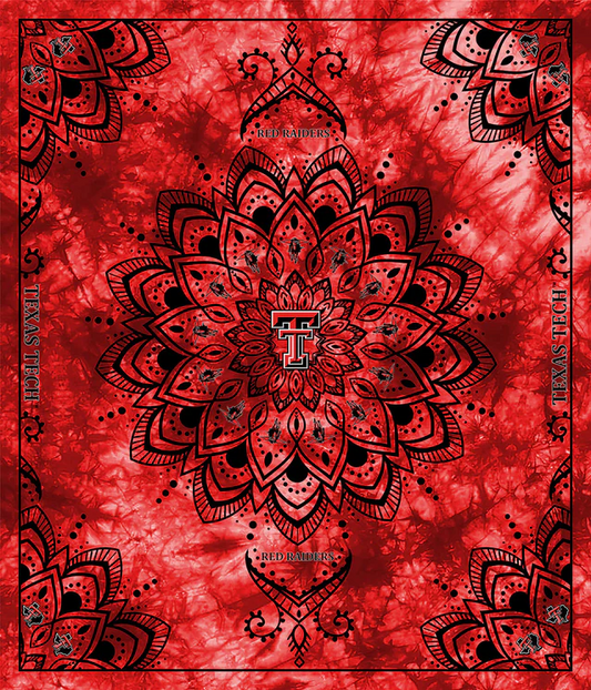 Texas Tech Red Raiders NCAA College Collegiate Tapestry Panel 48"x56" Sykel Enterprises Polyester MINKY Fabric TT-1360