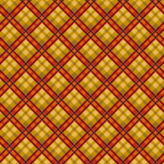 Thankful Metallic Plaid Multi Timeless Treasures Cotton Fabric