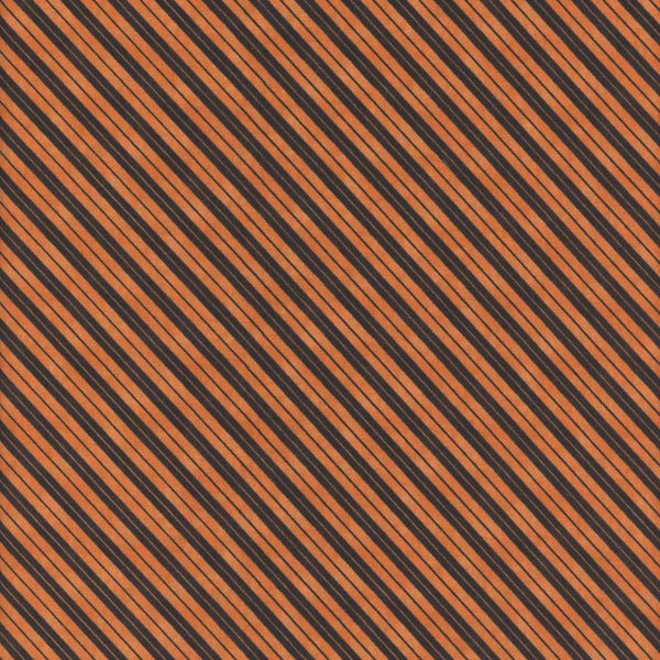 The Boo Crew Stripes Orange Susan Winget Wilmington Prints Cotton Fabric