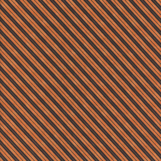 The Boo Crew Stripes Orange Susan Winget Wilmington Prints Cotton Fabric