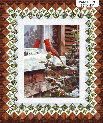 The Cardinal's Visit Panel 36" Brown Sir John Seerey Lester Northcott Cotton Fabric