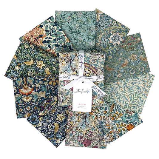 The Classics Leafy Boughs Fat Quarter 18"x21" 10pcs The Original Morris&Co. Free Spirit Cotton Fabric