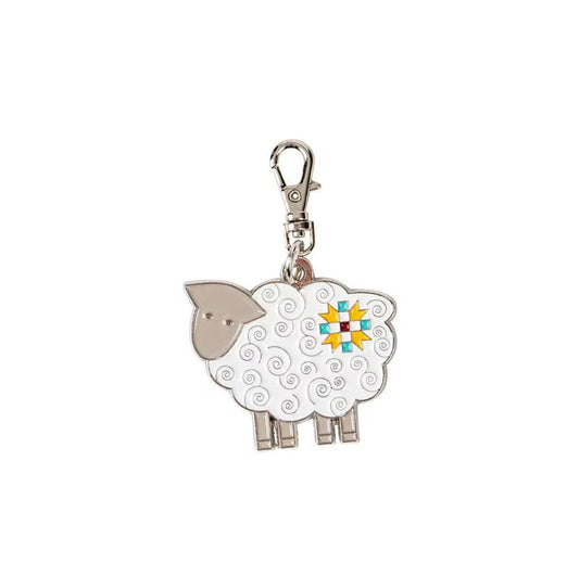 The Happy Sheep Happy Charm Enamel 1.25''x1.50 Lori Holt Riley Blake