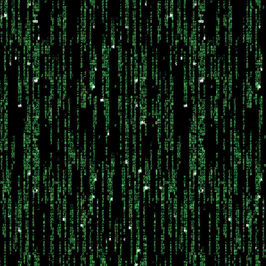 The Matrix Code Black Camelot Cotton Fabric